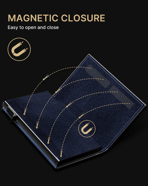 Typecase Mens Wallet Card Holder for Tracker: Leather Smart Wallet for Men Compatible with Apple Tracker, RFID Blocking, Slim, Minimalist - 9-14 Card Capacity | ID Window | Cash Slot